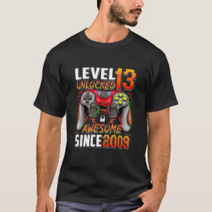 T-shirt Niveau 13 Déverrouillé stupéfiant depuis 2009 13e