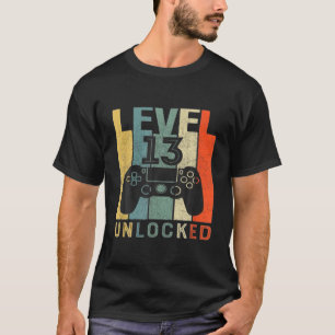 T-shirt Niveau 13 Déverrouillé T 13E Gamer Vidéo 2008 B