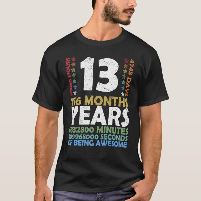 T-shirt Niveau 13 Jeu vidéo déverrouillé 13e fête d'annive (Devant)