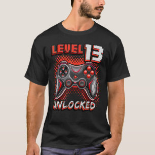 T-shirt Niveau 13 Jeu vidéo déverrouillé 13e Jeu d'anniver