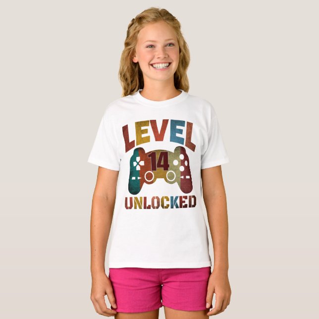 T-Shirt Niveau 14 Débloqué (Devant entier)
