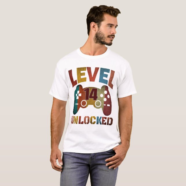 T-Shirt Niveau 14 Débloqué (Devant entier)
