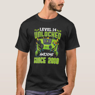 T-shirt Niveau 14 Déverrouillé Awesome depuis 2009 Jeu 14t