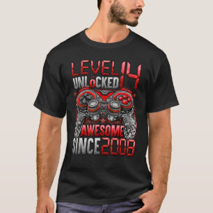 T-shirt Niveau 14 Déverrouillé stupéfiant depuis 2008 14e