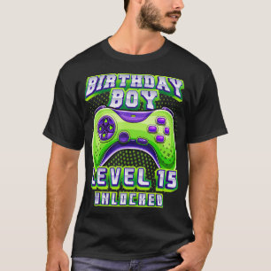 T-shirt Niveau 15 Jeu vidéo déverrouillé 15e anniversai