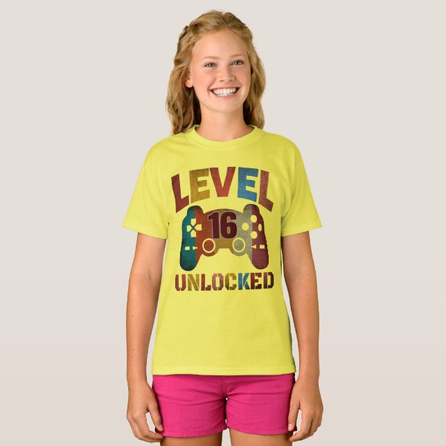 T-Shirt Niveau 16 débloqué (Devant entier)