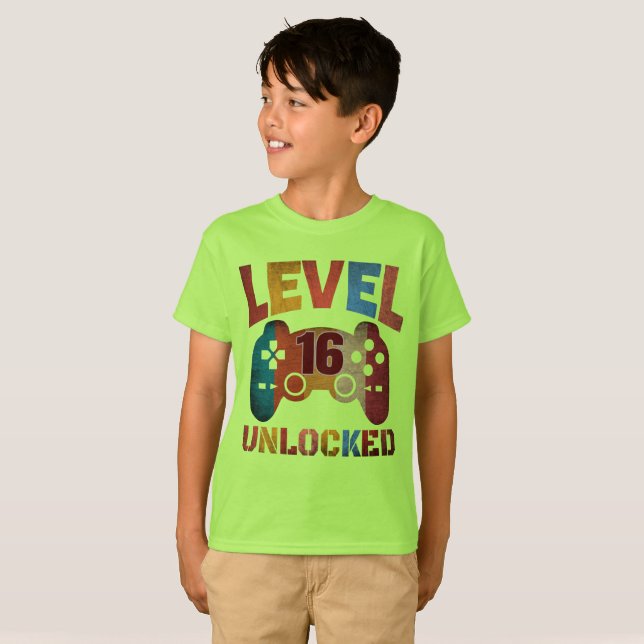 T-Shirt Niveau 16 débloqué (Devant entier)