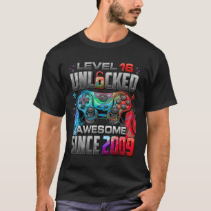 T-shirt Niveau 16 Débloqué Incroyable Depuis le 16ème Anni