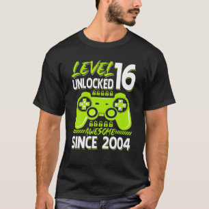 T-shirt Niveau 16 Déverrouillé Awesome 2004 jeu vidéo 1