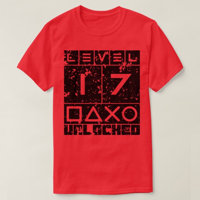 T-shirt Niveau 17 déverrouillé (Design devant)
