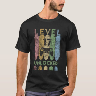 T-shirt Niveau 17 Déverrouillé Contrôleur De Jeu Vidéo Gam