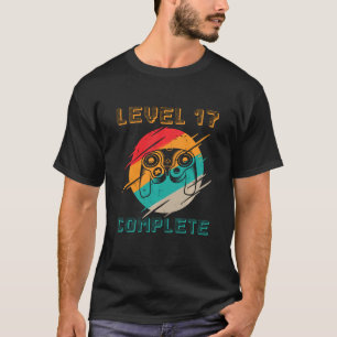 T-shirt Niveau 17 Gamer complet 17e anniversaire et 17e an