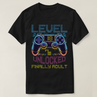 T-shirt Niveau 18 Débloqué – Enfin un Adulte !