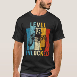 T-shirt Niveau 18 Jeu vidéo déverrouillé 18 ans 18e