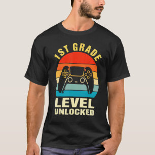 T-shirt Niveau 1ère année débloqué Jeu vidéo Premier jour 