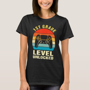 T-shirt Niveau 1ère année débloqué Jeu vidéo Premier jour