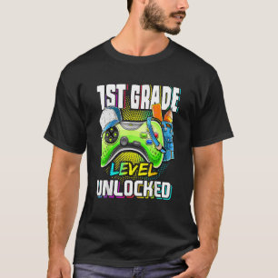 T-shirt Niveau 1ère année débloqué jeu vidéo rentrée scola