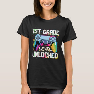 T-shirt Niveau 1re année débloqué Retour à l'école Premier
