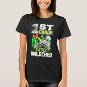 T-shirt Niveau 1re année débloqué Vidéo de rentrée scolai