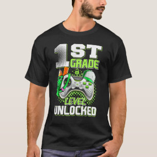 T-shirt Niveau 1re année débloqué Vidéo de rentrée scolai