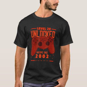 T-shirt Niveau 20 déverrouillé stupéfiant depuis 2002 Game