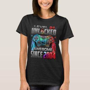 T-shirt Niveau 21 débloqué Incroyable depuis le 21e annive