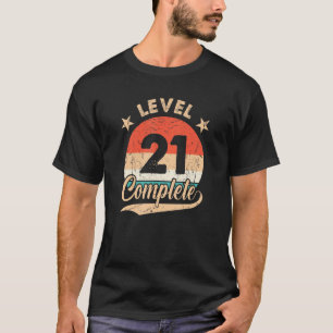 T-shirt Niveau 21 Fin du 21e anniversaire du Mariage rétro