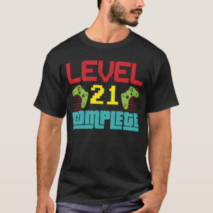 T-shirt Niveau 21 Niveau complet 21 Déverrouillé 21 Annive