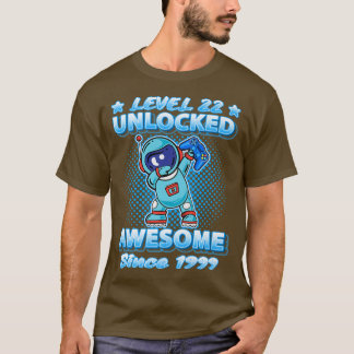 T-shirt Niveau 22 Déverrouillé Awesome Depuis 1999 Dabbing