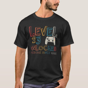 T-shirt Niveau 23 Déverrouillé Étonnant Depuis 1998 Vintag