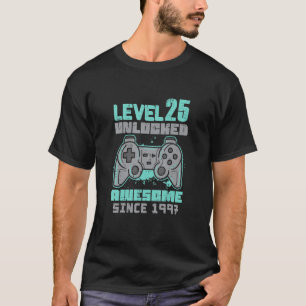 T-shirt Niveau 25 Déverrouillé Awesome 1997 Contrôleur de