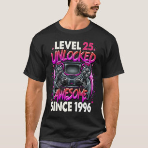 T-shirt Niveau 25 Déverrouillé stupéfiant depuis 1996 25e
