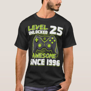 T-shirt Niveau 25 déverrouillé stupéfiant depuis 1996 Game