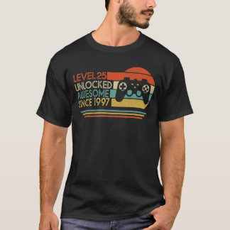 T-shirt Niveau 25 Déverrouillé stupéfiant depuis 1997 25e 