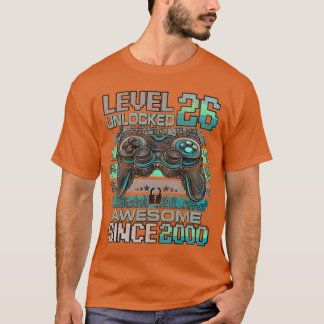 T-shirt Niveau 26 débloqué Incroyable depuis le 26e annive