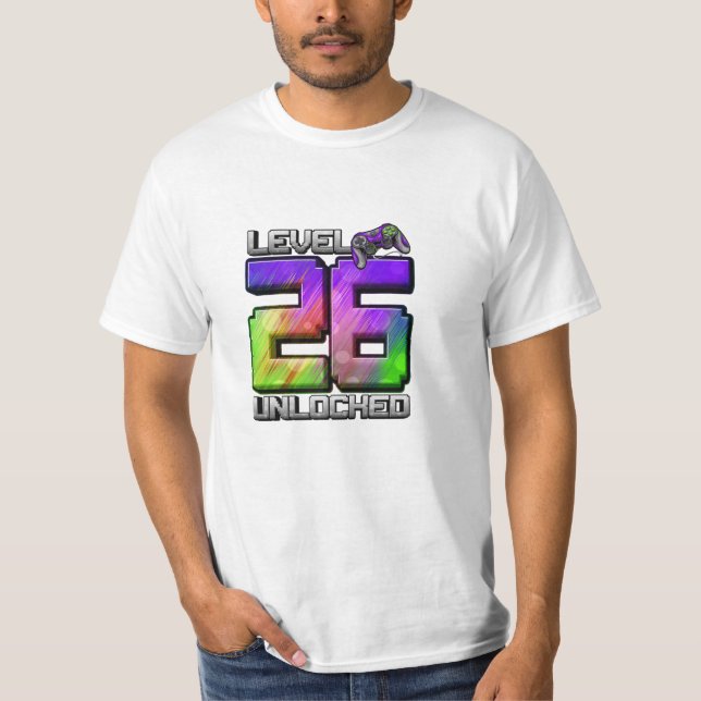 T-shirt Niveau 26 Déverrouillé Étonnant (Devant)