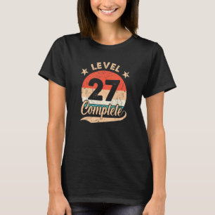 T-shirt Niveau 27 Complet Rétro 27e anniversaire Mariage F