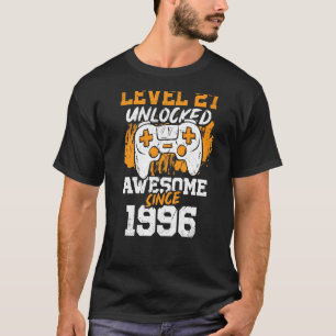 T-shirt Niveau 27 Déverrouillé Awesome Depuis 1996 Jeu Vid