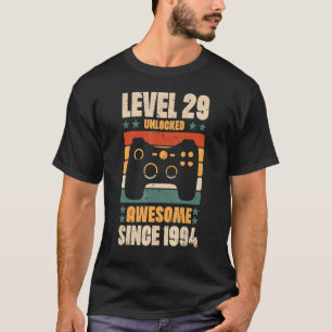 T-shirt Niveau 29 Déverrouillé Awesome Depuis 1994 Jeu Vid