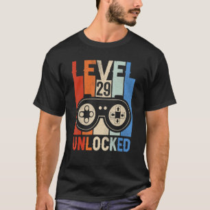 T-shirt Niveau 29 Déverrouillé Chemise Funny Video Gamer 2