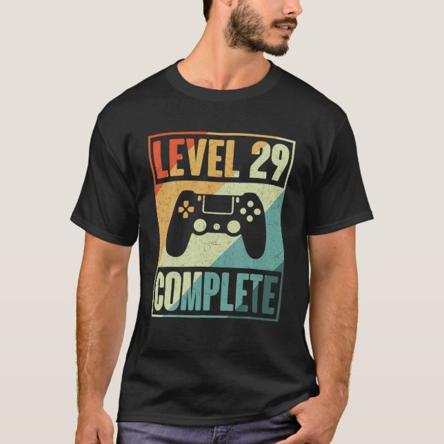 T-shirt Niveau 29 Gamer Vidéo Complet - 29E Mariage Anive (Devant)