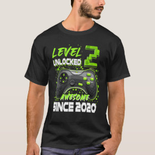 T-shirt Niveau 2 Déverrouillé Awesome depuis 2020 2e anniv