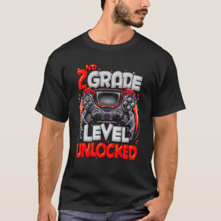 T-shirt Niveau 2e année débloqué Jeu sur le retour à la 2e
