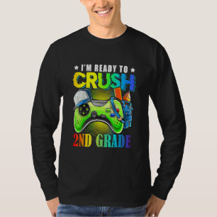 T-shirt Niveau 2e année débloqué Jeu sur le retour en 2e a