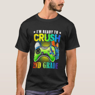 T-shirt Niveau 2e année débloqué Jeu sur le retour en 2e a