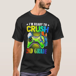 T-shirt Niveau 2e année débloqué Jeu sur le retour en 2e a