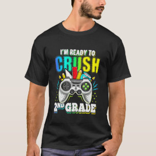 T-shirt Niveau 2e année débloqué Jeu sur le retour en 2e a