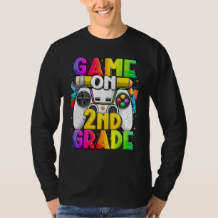 T-shirt Niveau 2e année débloqué Jeu sur le retour en 2e a