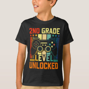 T-shirt Niveau 2e année Débloqué Jeu vidéo Ck À l'école B