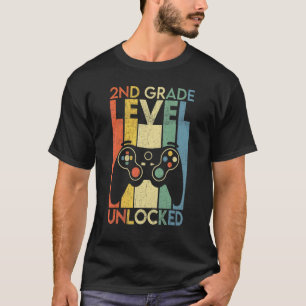 T-shirt Niveau 2e année vintage débloqué Retour à l'école 